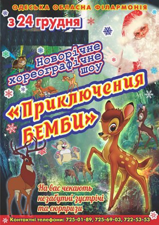 Новорічне хореографічне шоу «Пригоди Бембі»